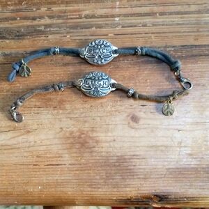 Lucky brand peace and luck bracelets 7"